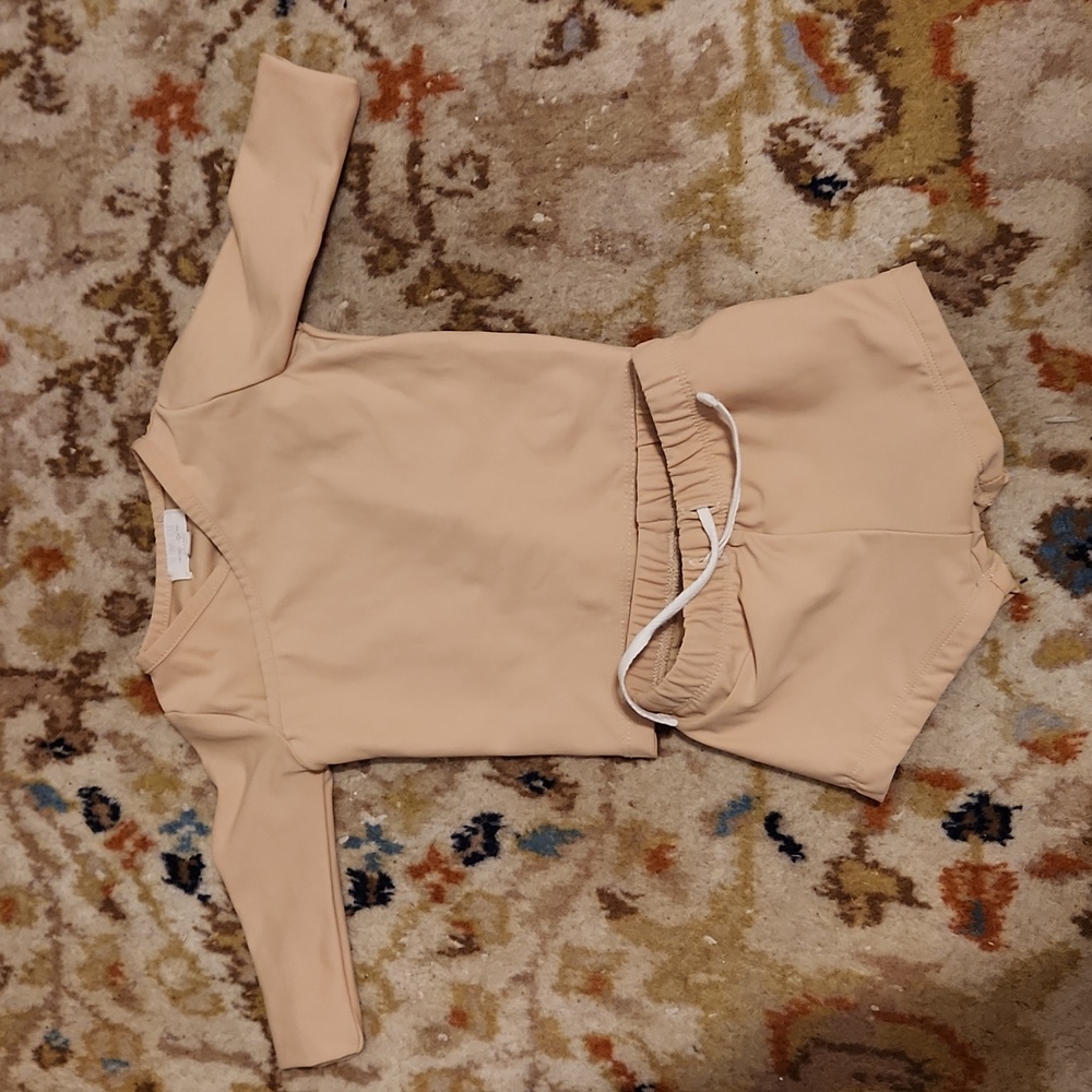 Kids Tan Swim Trunks Set